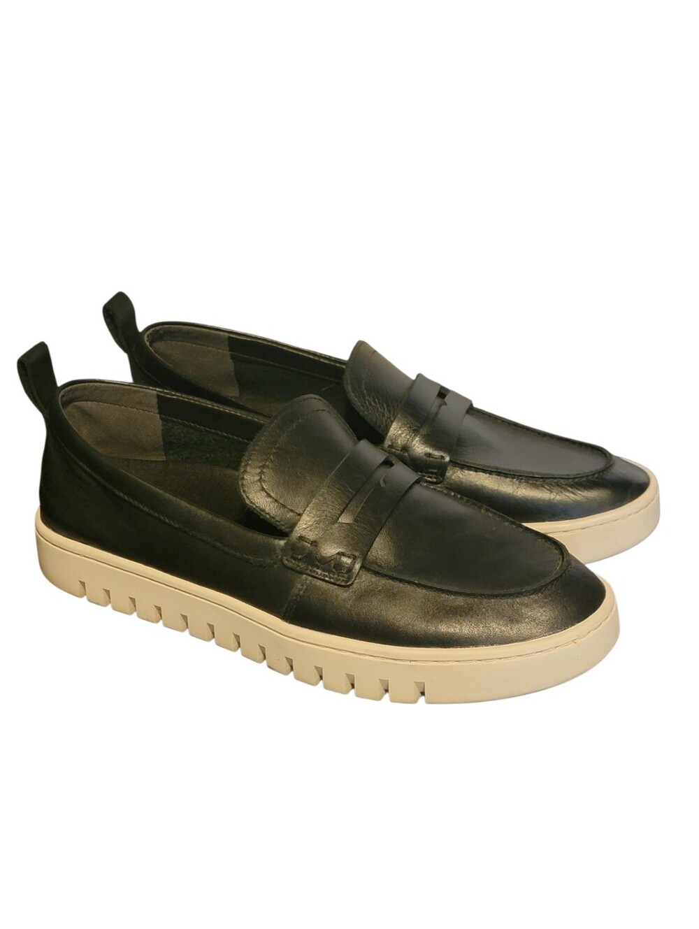 VIONIC Uptown Leather Loafers Black Chunky Penny Loafers Whimsygoth Academia 8